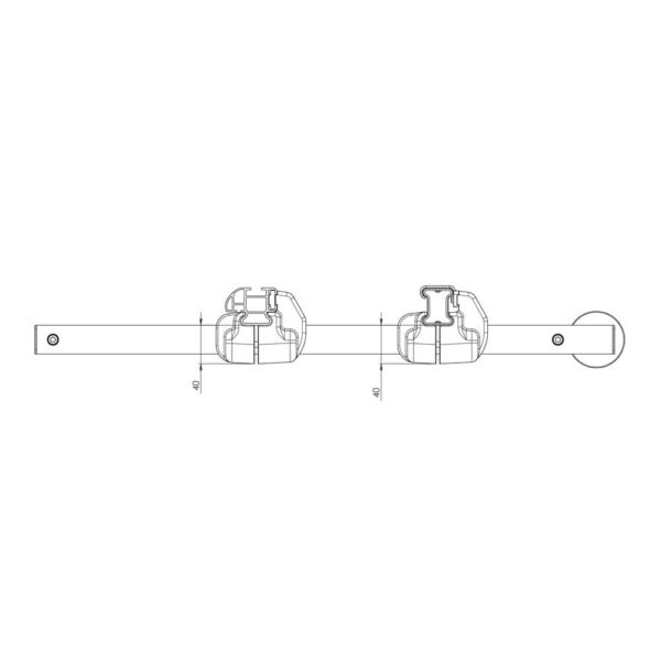 Kit Roler za Krovni nosac U 0 64cm – Nordrive N11020 2
